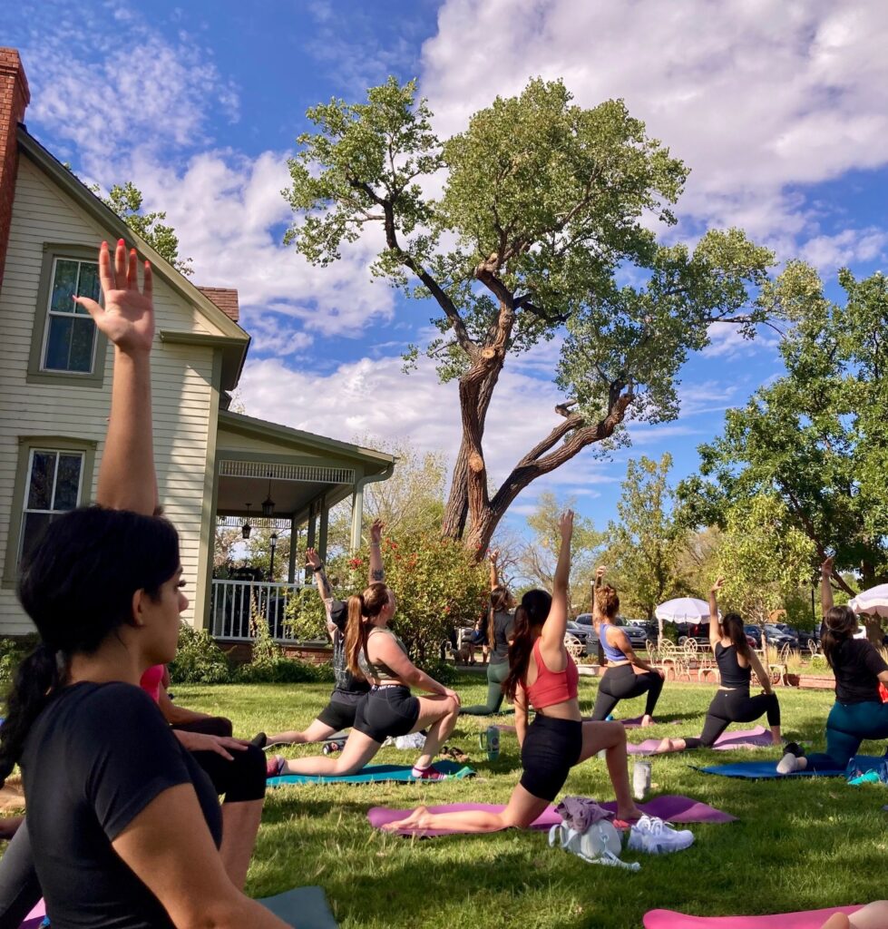 outdoor community pilates class